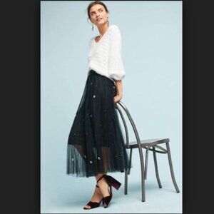 Eva Franco for Anthropologie Pearl Tulle Skirt